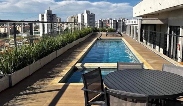 Studio com piscina e academia completa - Unidade 411
