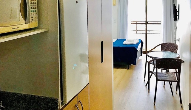 Studio Costa Sul com Garagem e Piscina, Próx Mar. Excelente Vista!