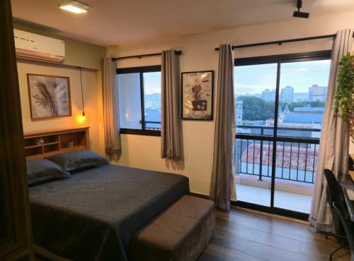 Studio for 02 guests WIFI 300MB air conditioner only twoo minutes of subway station LUZ SP