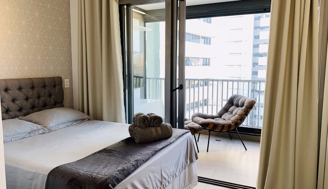 Studio Novo 5 min da Av Paulista, ao Lado do Metrô, com Wifi, Academia e Piscina
