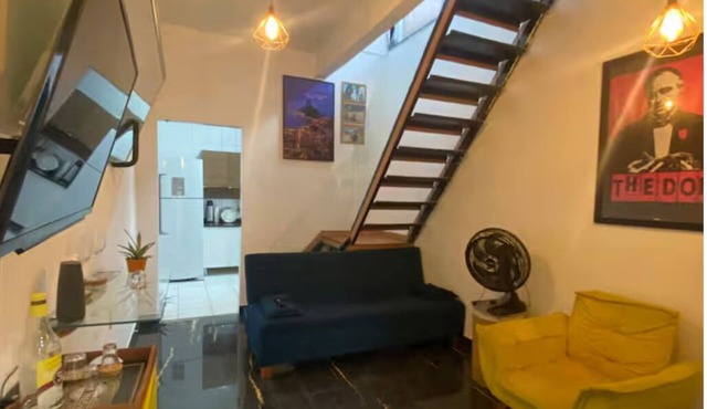 Triplex apartment near the city center with a view of Christ the Redeemer in the distance.