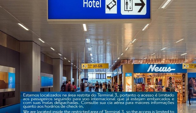 TRYP BY WYNDHAM São Paulo Airport - Hotel de Transito Terminal 3 INTERNACIONAL - Lado Ar - Área restrita á passageiros já embarcados e sem bagagens para despachar - Transit Hotel, only carry-on